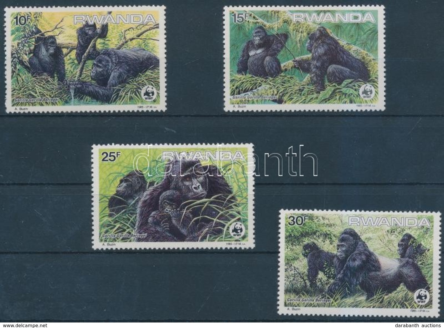 ** 1985 WWF Gorillák Sor Mi 1292-1295 - Other & Unclassified