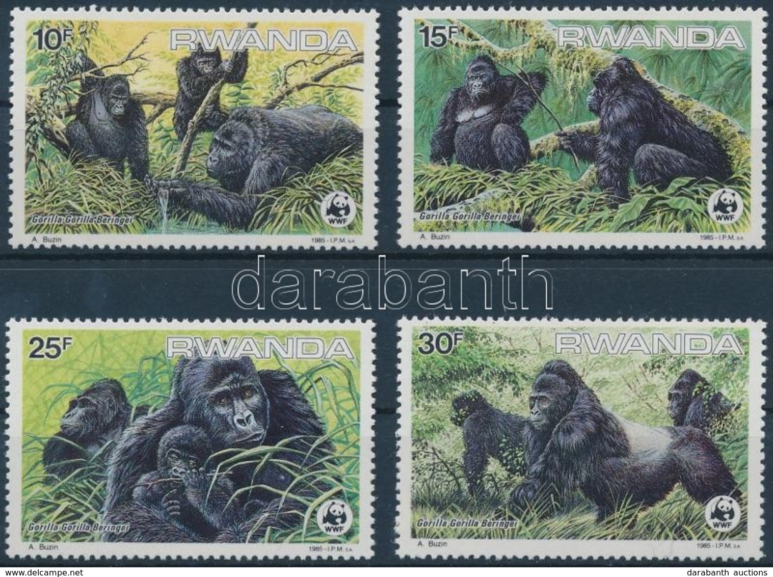 ** 1985 WWF: Gorillák Sor Mi 1292-1295 - Other & Unclassified
