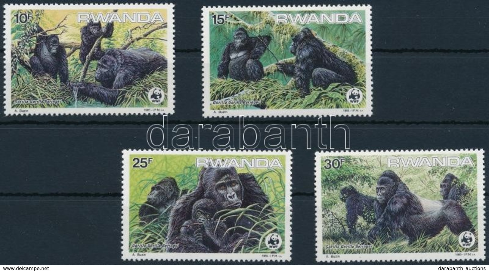 ** 1985 WWF: Hegyi Gorilla Sor Mi 1292-1295 - Autres & Non Classés