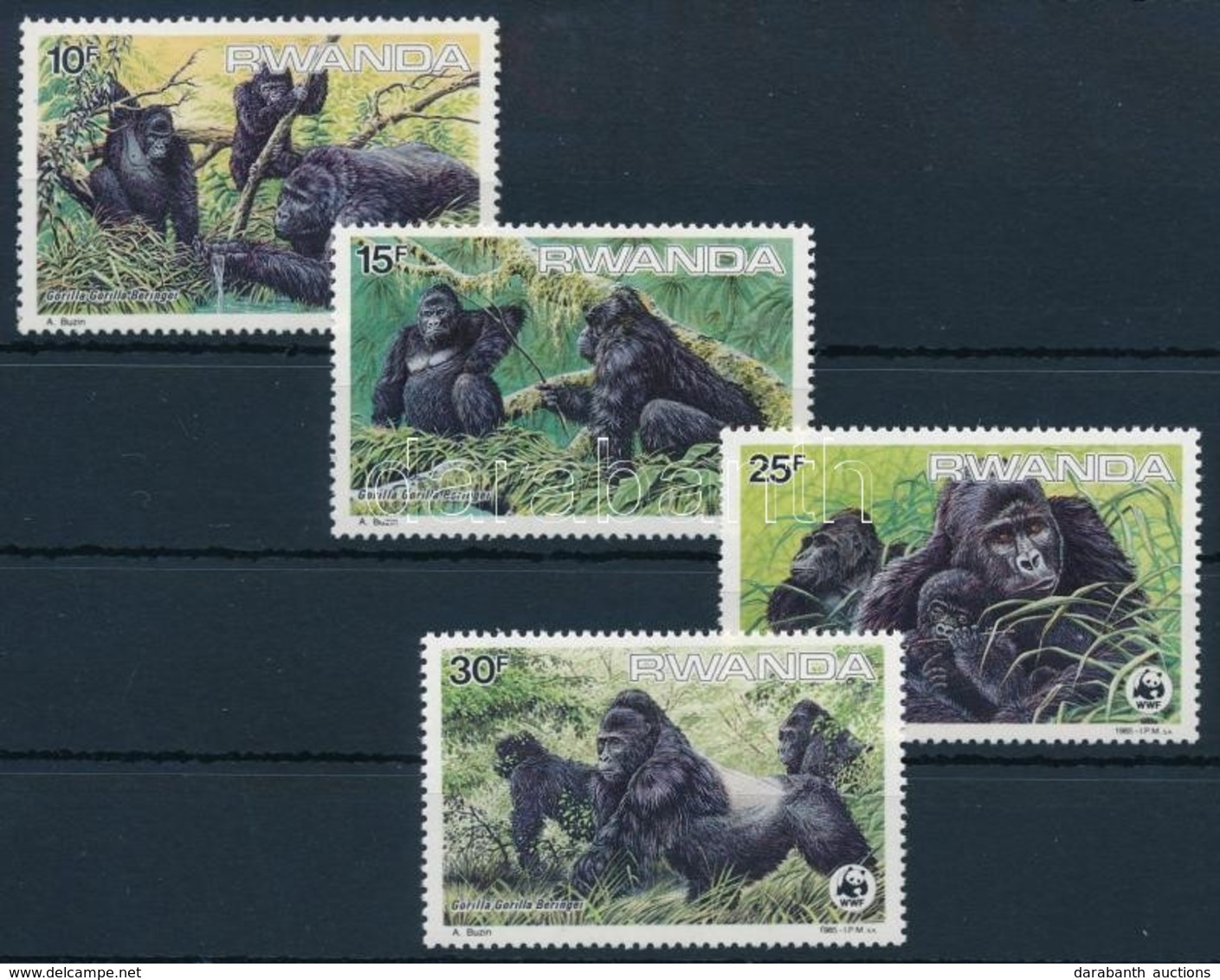 ** 1985 WWF: Hegyi Gorilla Sor Mi 1292-1295 - Other & Unclassified