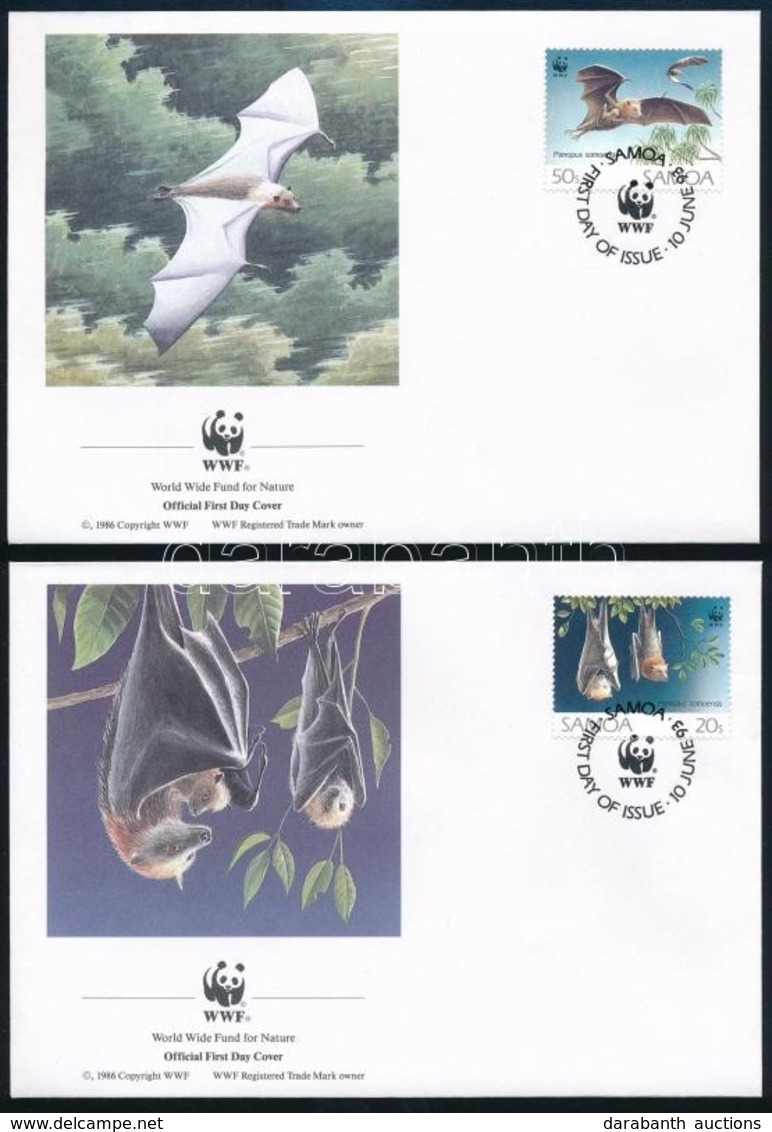 1993 WWF Denevérek Sor 4 Db FDC-n Mi 754-757 - Other & Unclassified