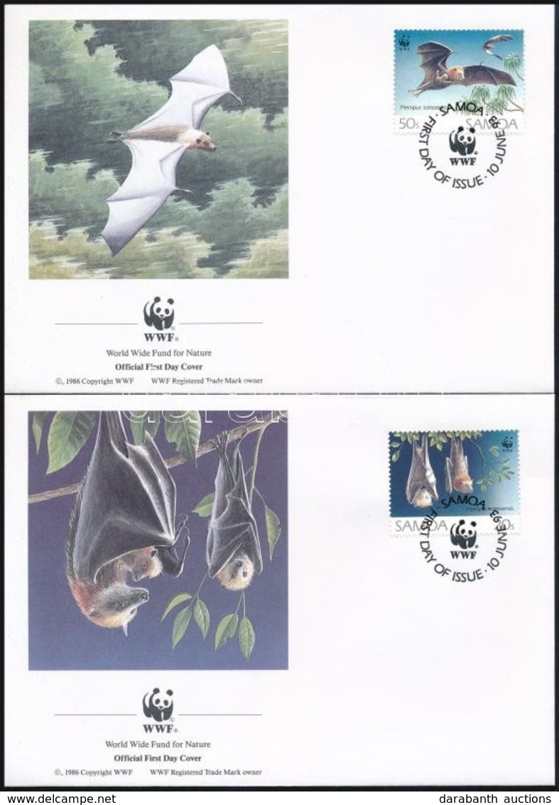 1993 WWF: Repülőkutya Sor Mi 754-757 4 Db FDC-n - Other & Unclassified