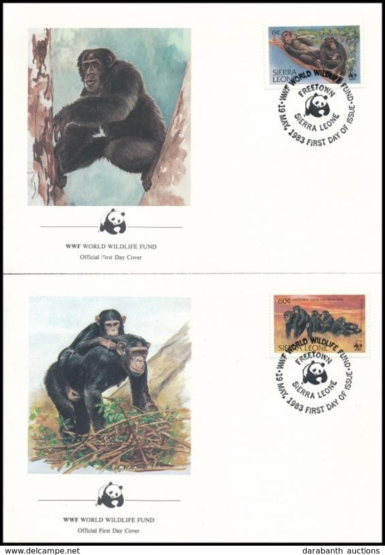 1983 WWF Csimpánzok Sor  4 FDC-n Mi 713-716 - Other & Unclassified