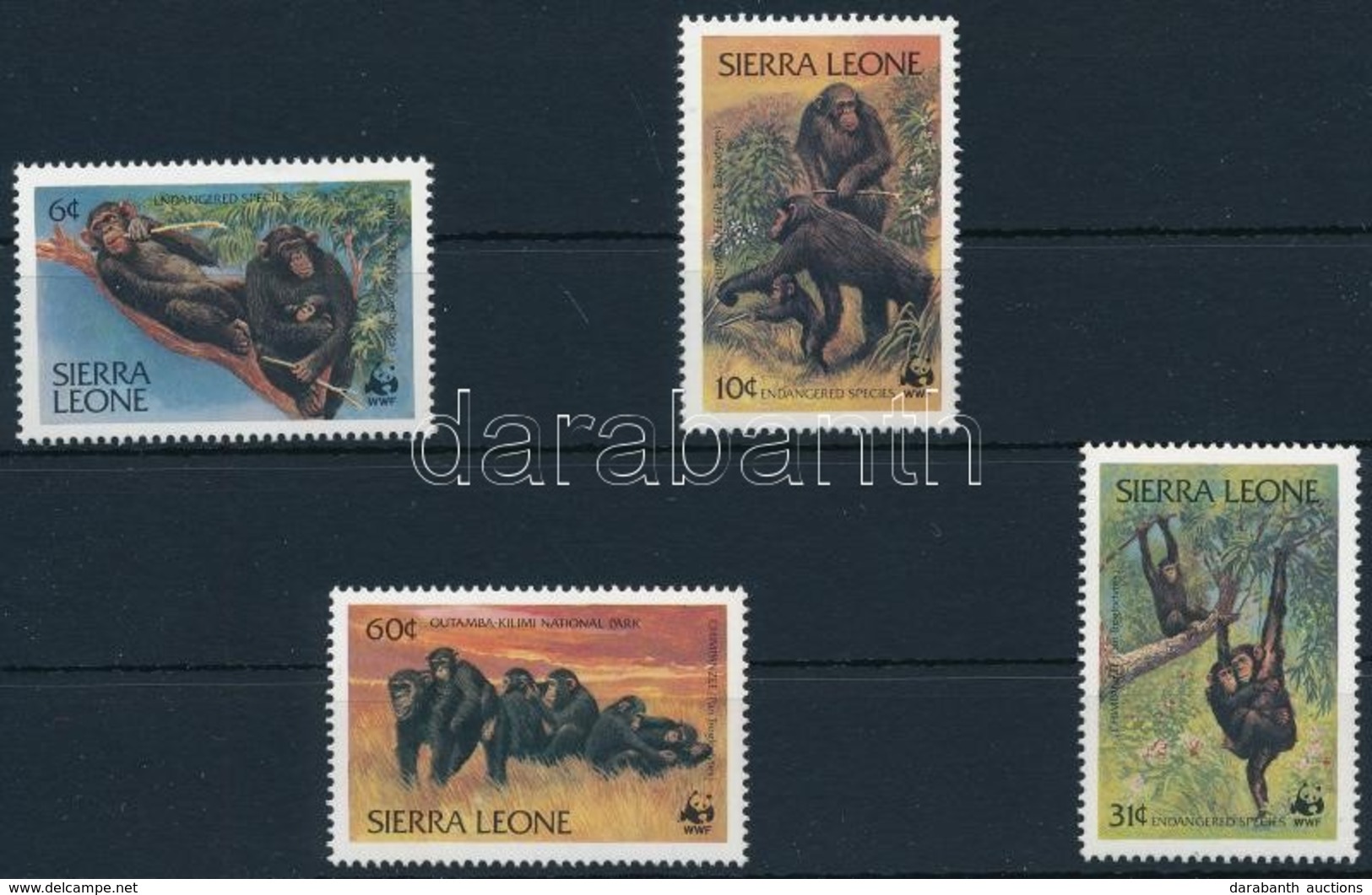 ** 1983 WWF: Csimpánz Sor Mi 713-716 - Other & Unclassified