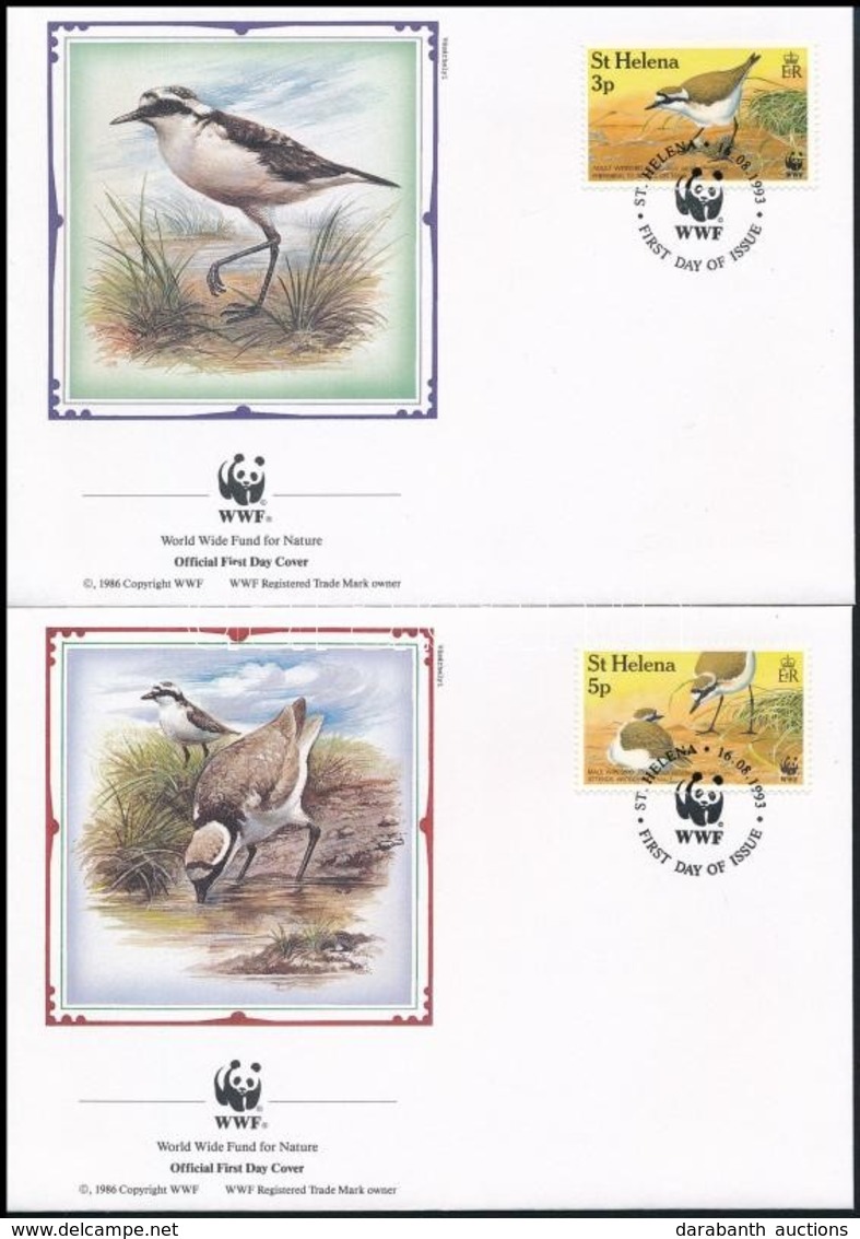 1993 WWF: Szent Ilona-szigeti Lile Sor 4 értéke Mi 597-600 4 Db FDC-n - Other & Unclassified
