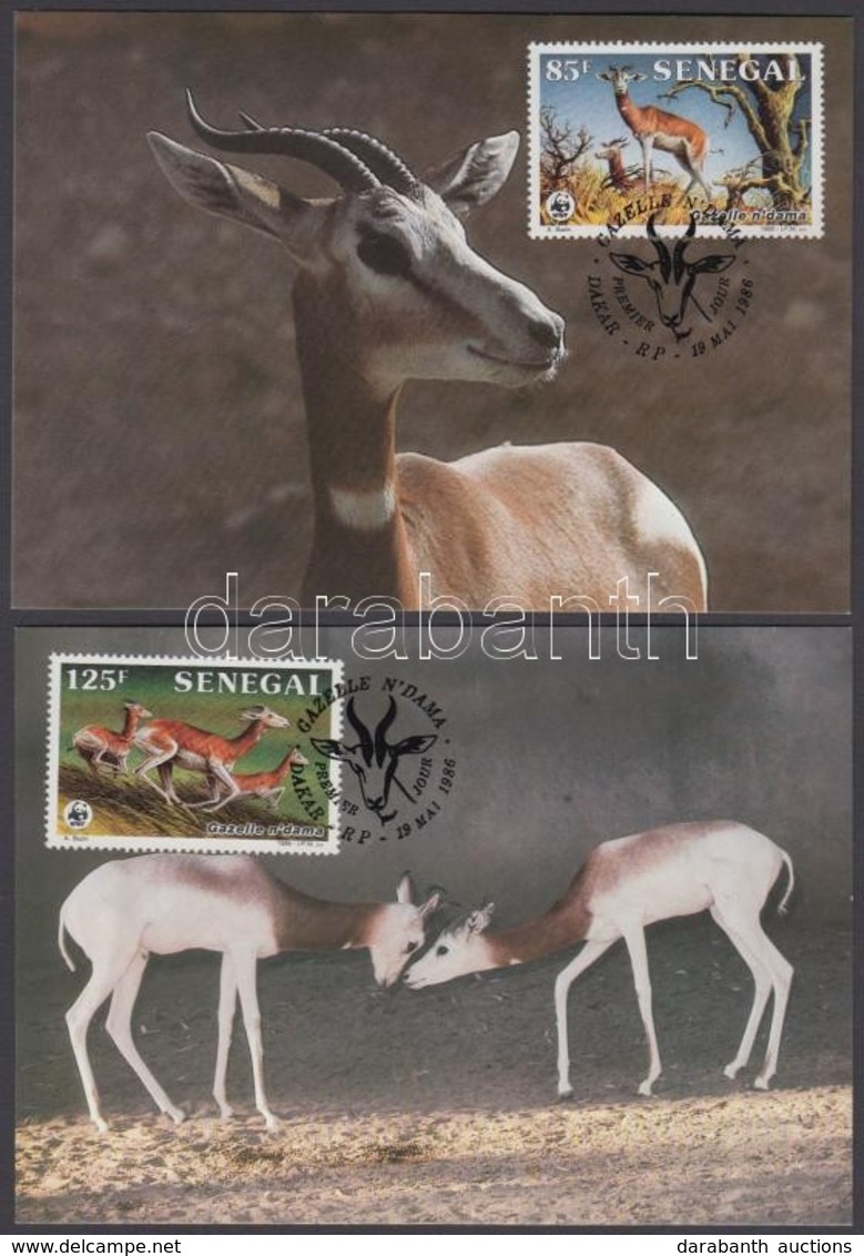 1986 WWF Gazellák Sor Mi 875-878 4 CM - Other & Unclassified