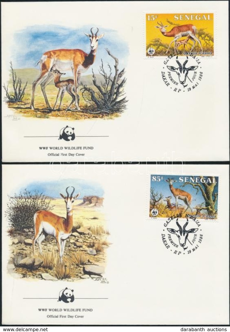 1986 WWF: Dámagazella Sor Mi 875-878 4 Db FDC-n - Other & Unclassified