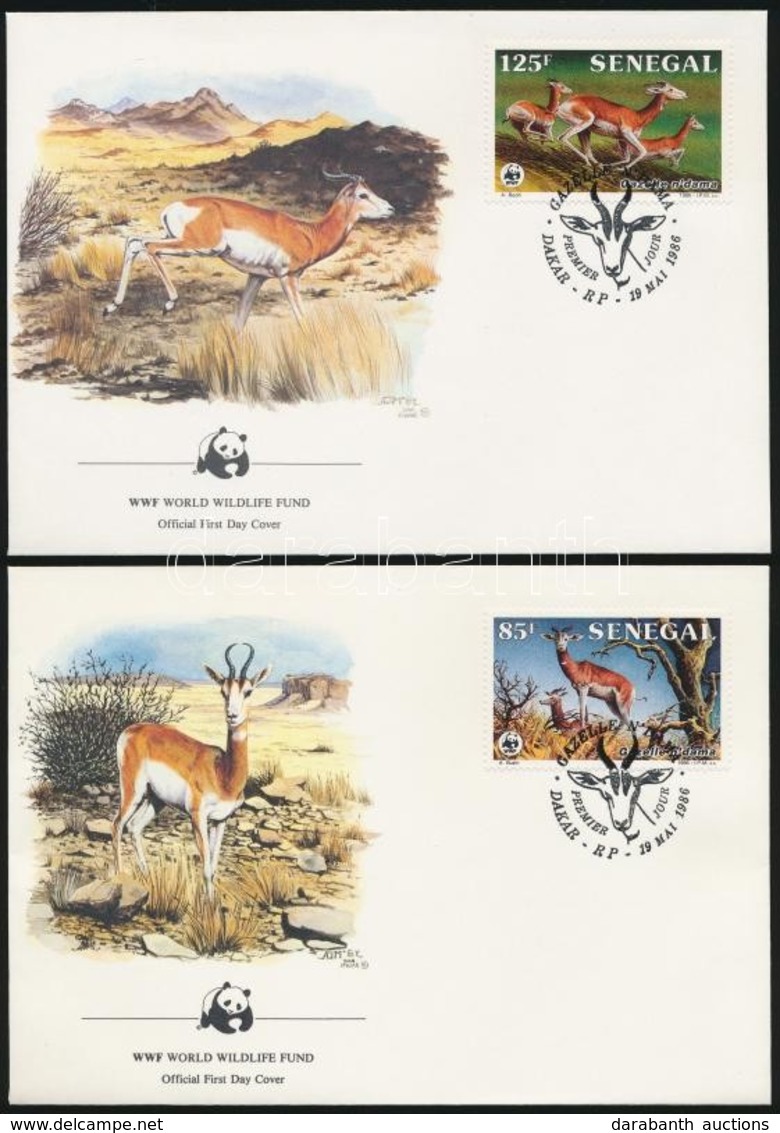 1986 WWF: Dámgazella Sor Mi 875-878 4 Db FDC-n - Other & Unclassified