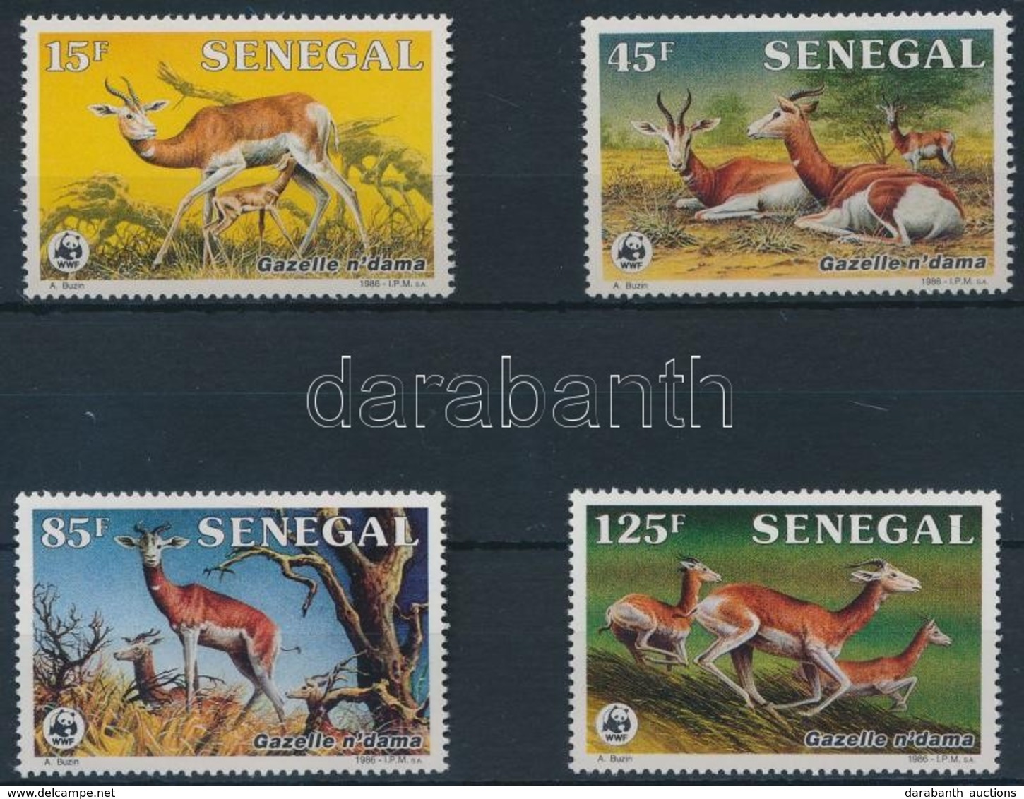 ** 1986 WWF: Gazella Sor Mi 875-878 + 4 FDC - Andere & Zonder Classificatie