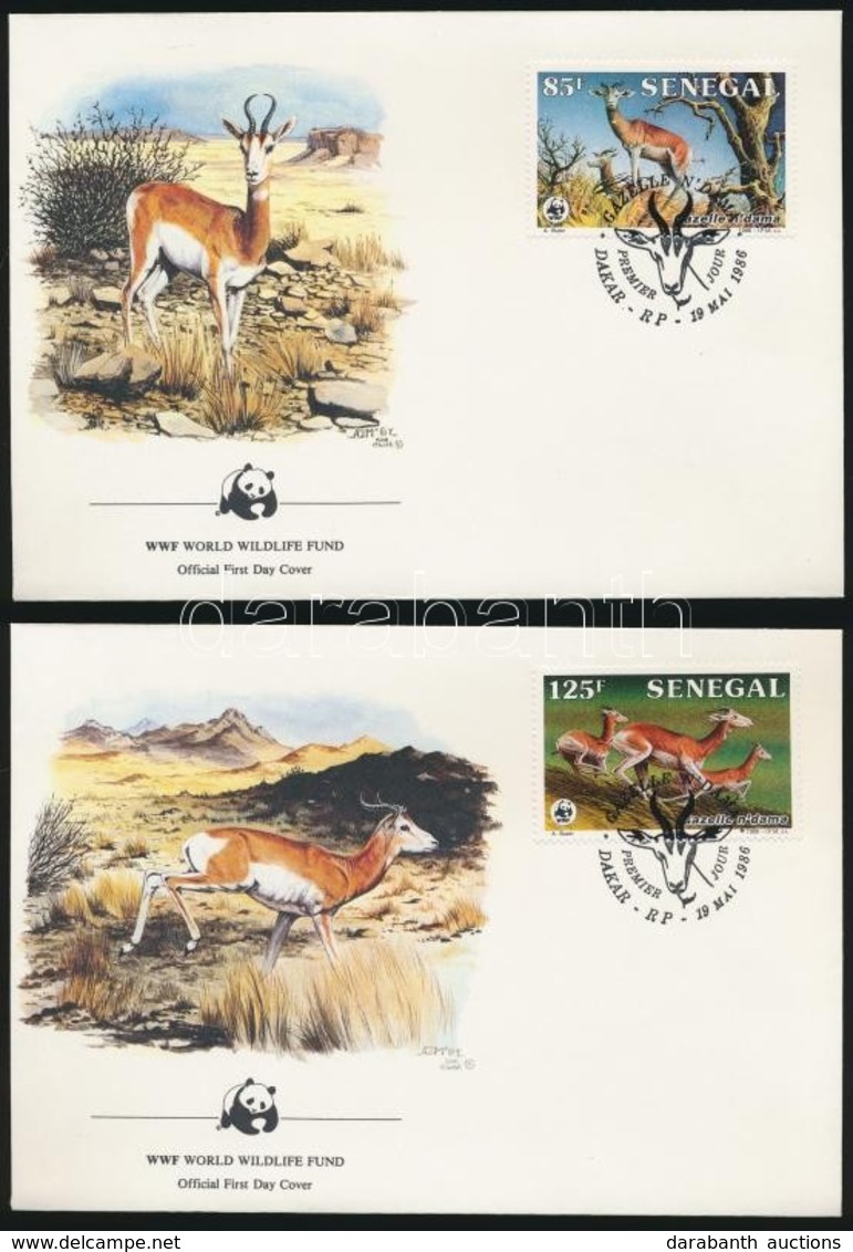 1986 WWF: Gazella Sor Mi 875-878 4 Db FDC-n - Other & Unclassified