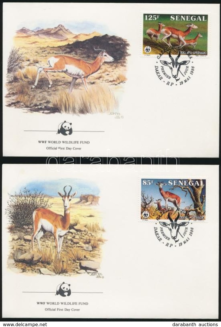 1986 WWF: Gazella Sor Mi 875-878 4 Db FDC-n - Autres & Non Classés