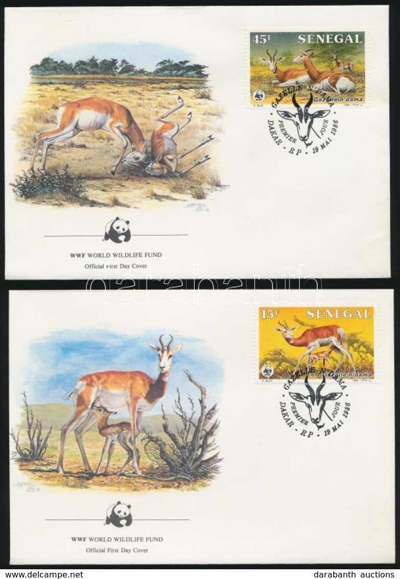 1986 WWF: Gazella Sor Mi 875-878 4 Db FDC-n - Other & Unclassified