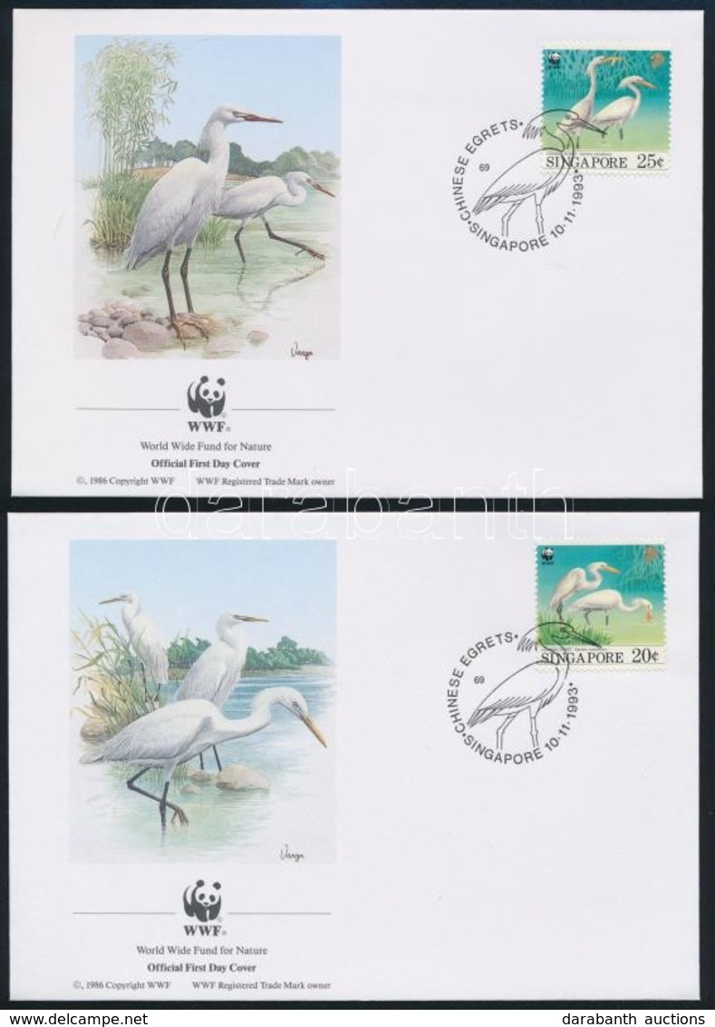 ** 1993 WWF: Kócsagok Sor 4 Db FDC-n Mi 705-708 - Other & Unclassified