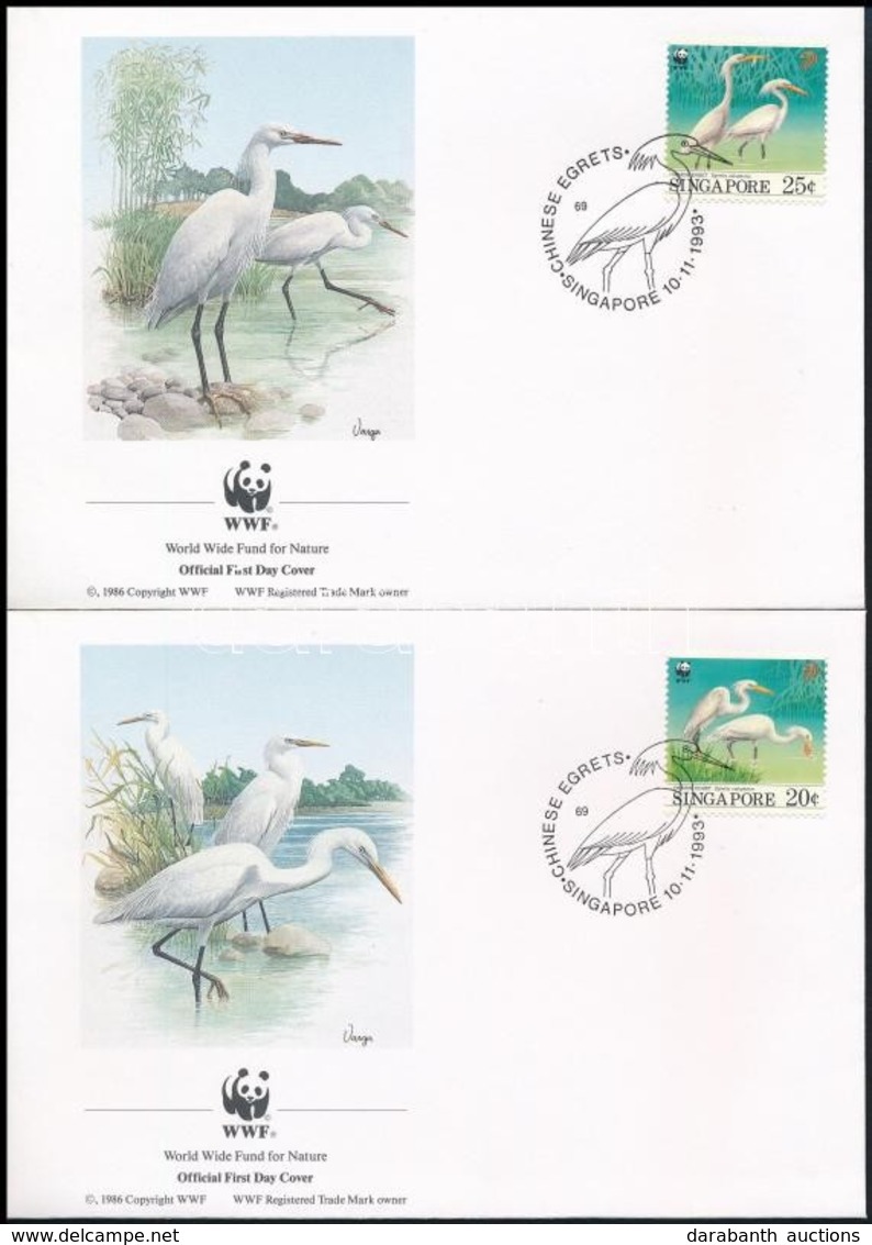 1993 WWF: Kontyos Kócsag Sor Mi 705-708 4 Db FDC-n - Other & Unclassified