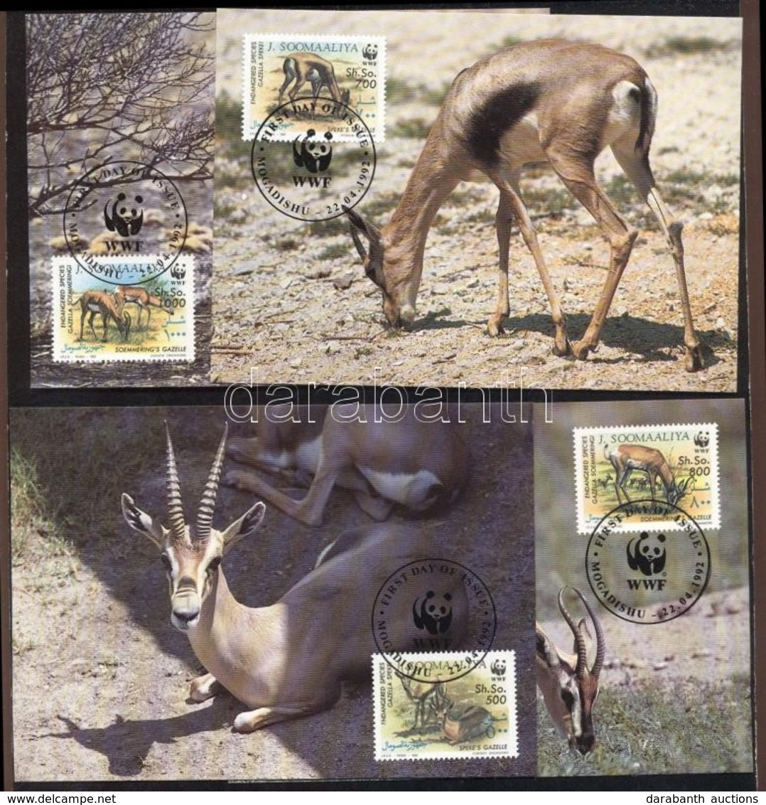 1992 WWF: Gazellák Mi 436-439 4 Db CM-en - Autres & Non Classés