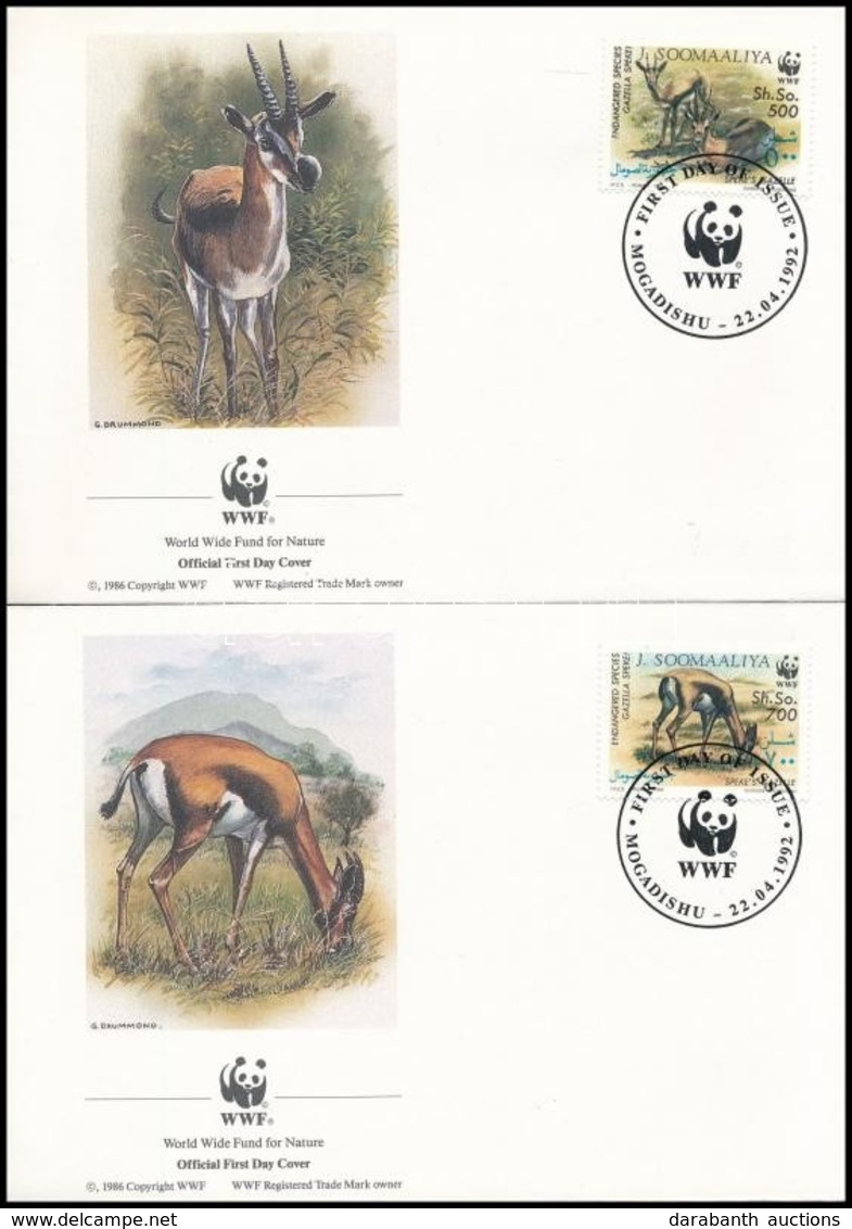 1992 WWF: Speke Gazella Sor Mi 436-439 4 Db FDC-n - Other & Unclassified