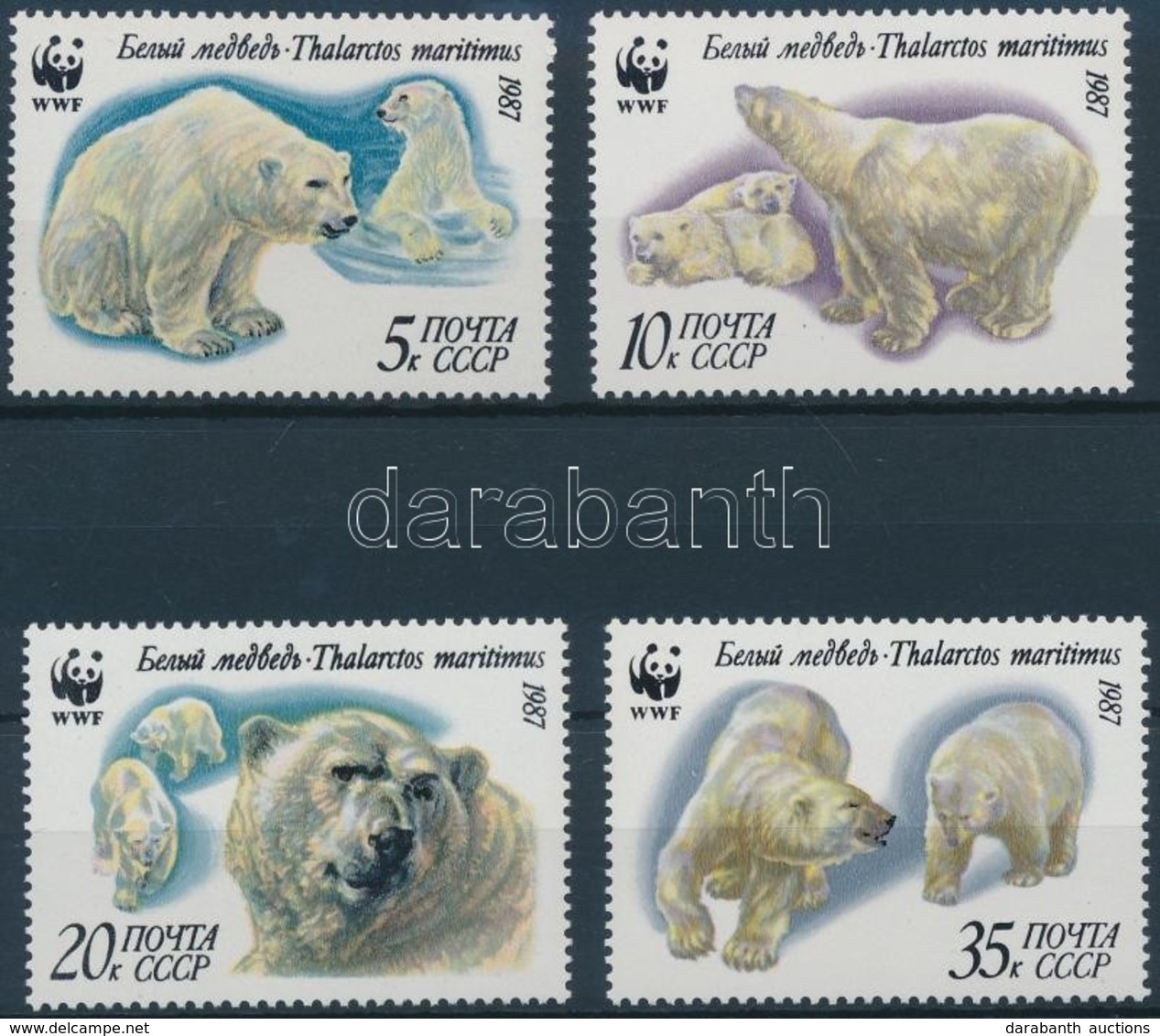 ** 1987 WWF: Jegesmedve Sor + 4 Db FDC és CM Mi 5694-5697 - Other & Unclassified