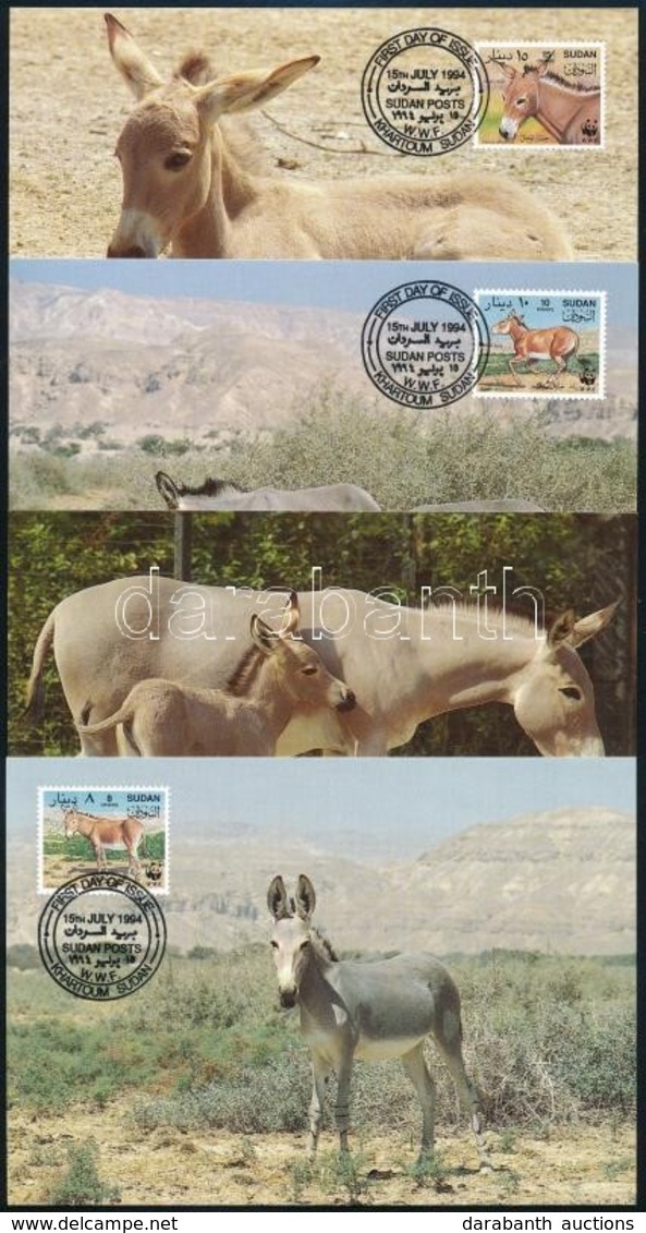 1994 WWF: Vadszamár Sor 4 CM Mi 471-474 - Other & Unclassified