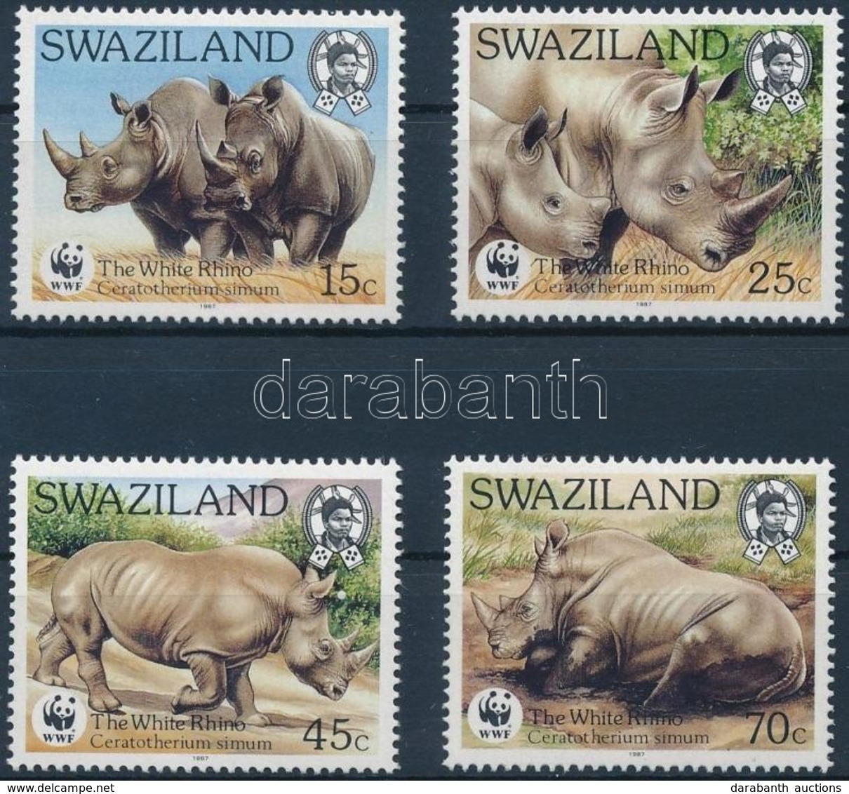 ** 1987 WWF: Orrszarvú Sor + 4 Db FDC Mi 528-531 - Other & Unclassified