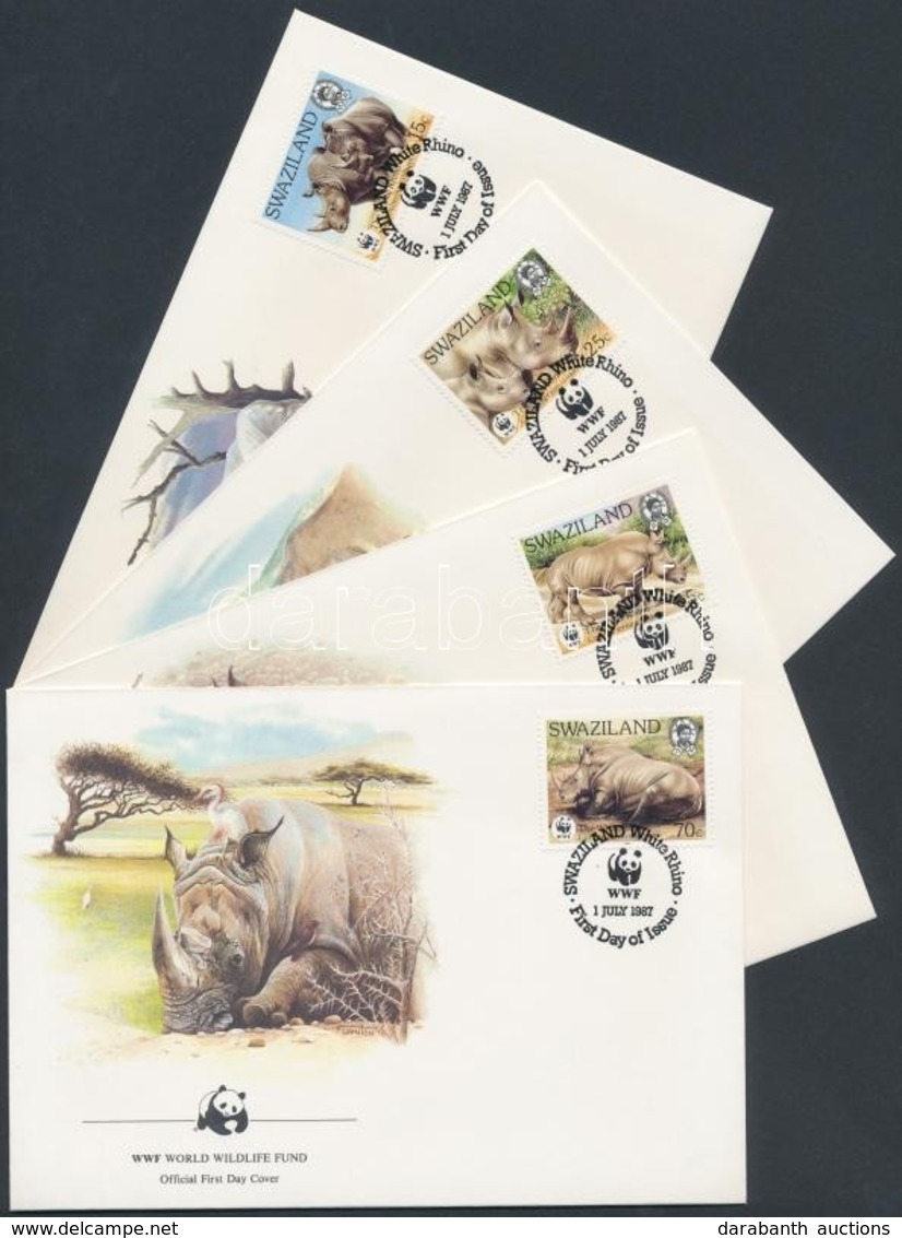 1987 WWF: Orrszarvú Sor 4 Db FDC-n Mi 528-531 - Other & Unclassified