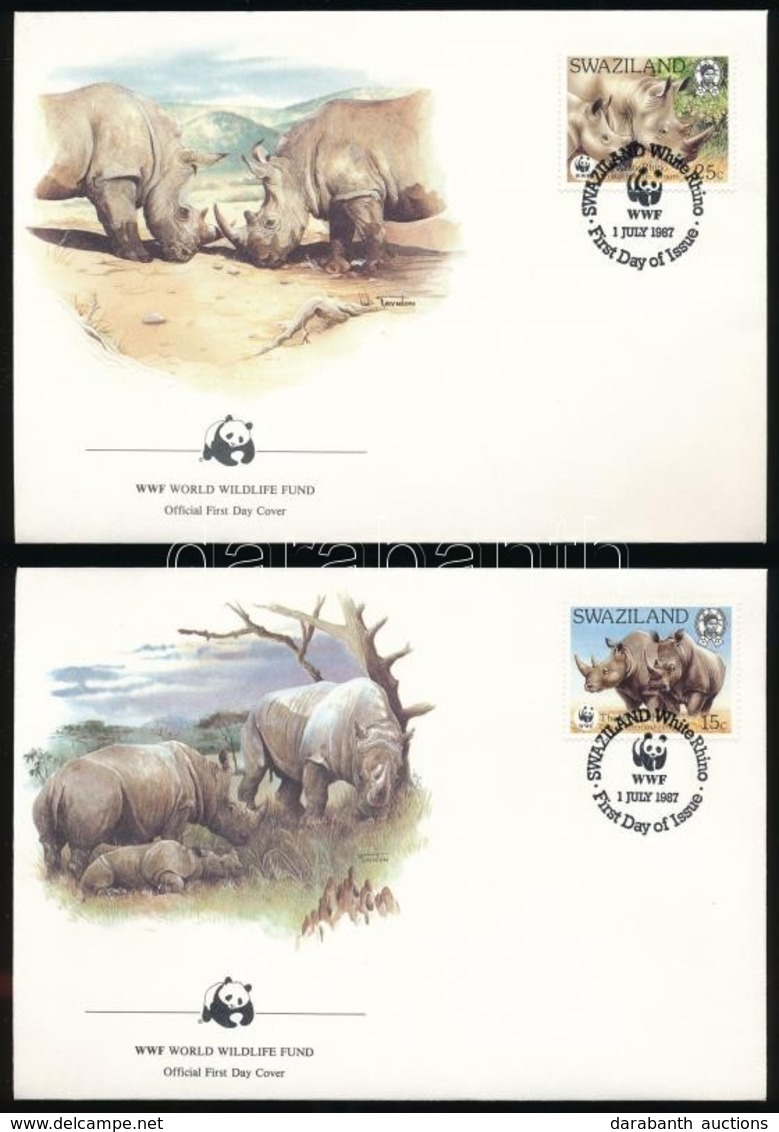 1987 WWF: Orrszarvú Sor 4 Db FDC-n Mi 528-531 - Other & Unclassified