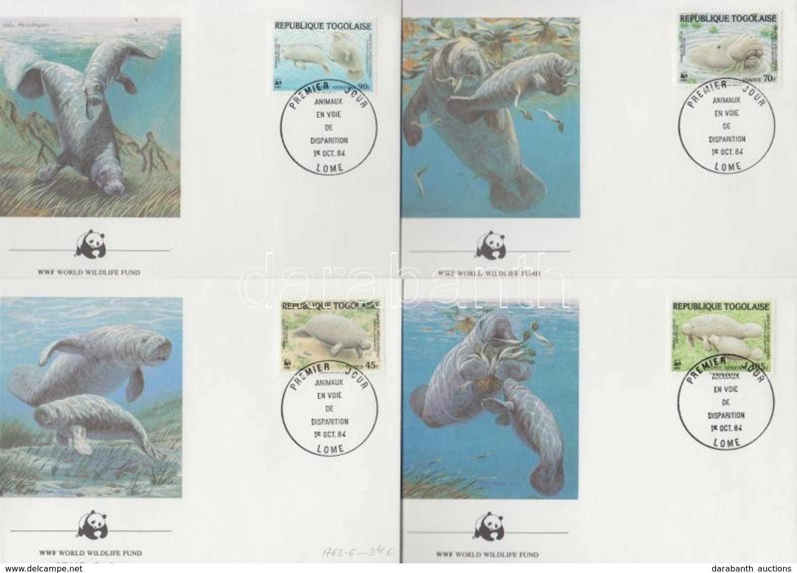 1984 WWF: Dugong Sor Mi 1763-1766 4 Db FDC-n - Other & Unclassified