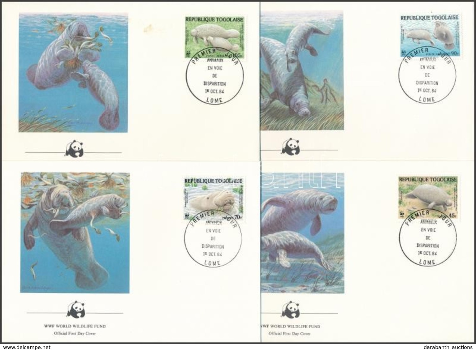 1984 WWF: Fóka Sor Mi 1763-1766 4db FDC-n - Other & Unclassified