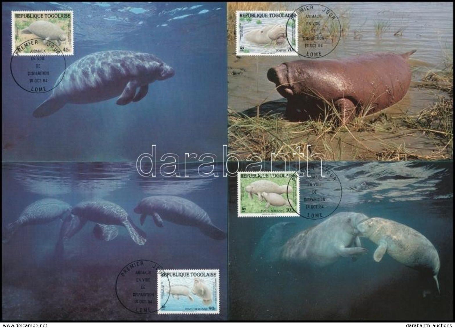 1984 WWF: Lamantin Sor 4 Db CM-en Mi 1763-1766 - Other & Unclassified