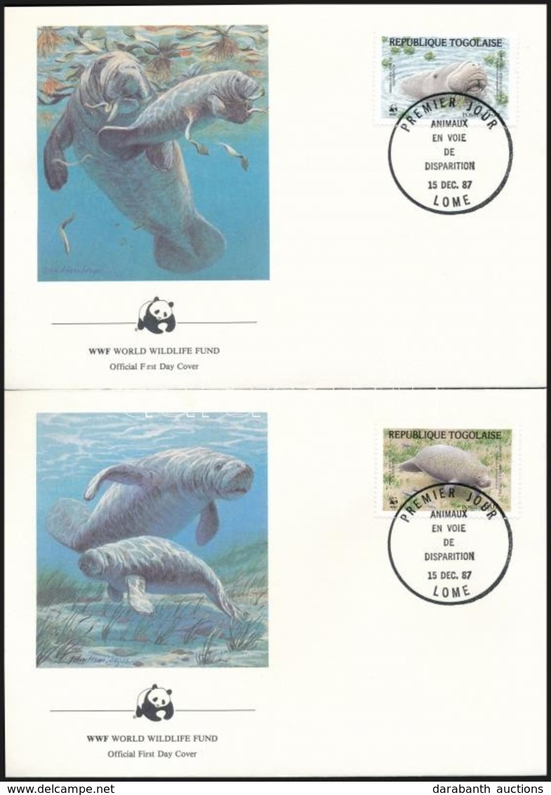 1987 WWF: Tengeri Tehén Sor Mi 2042-2045 4 Db FDC-n - Other & Unclassified