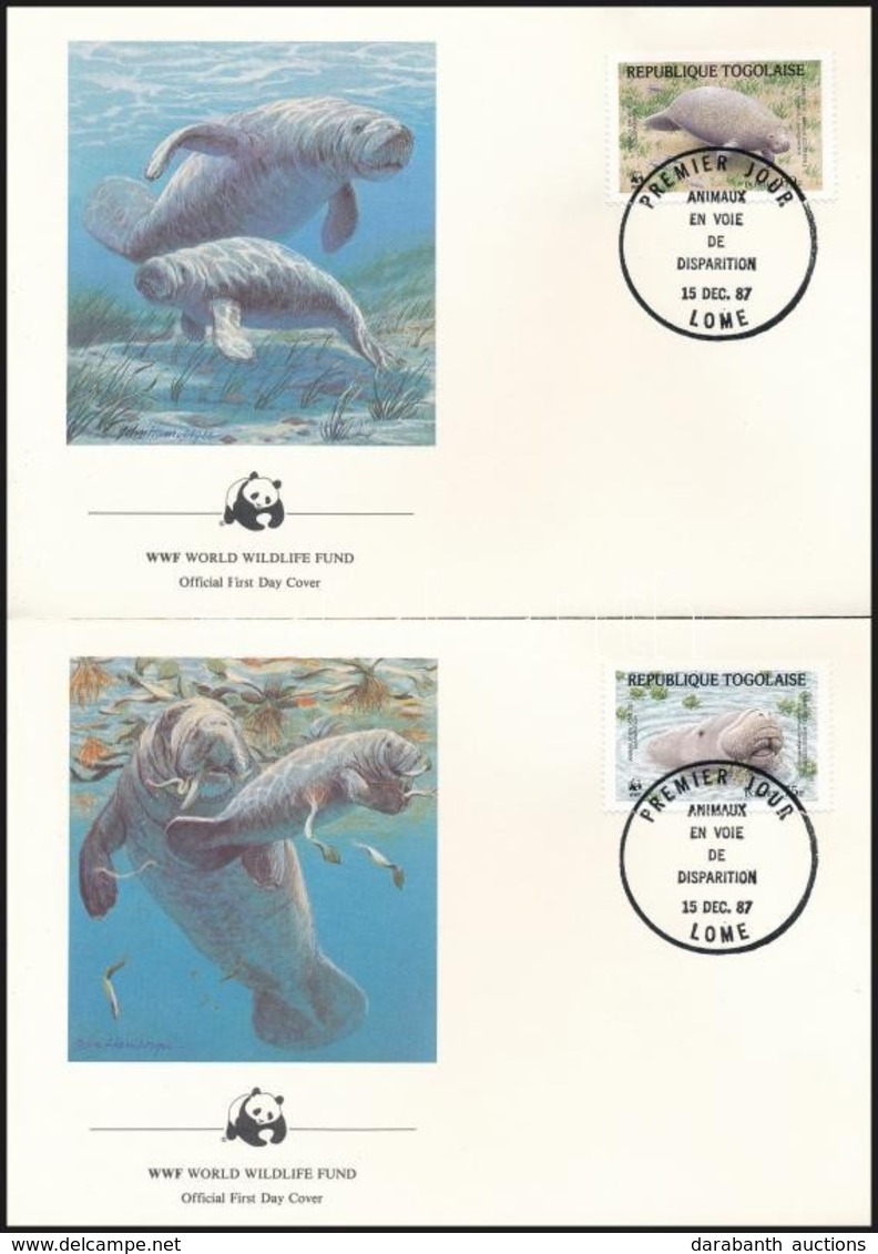 1987 WWF: Tengeri Tehén Sor Mi 2042-2045 4 Db FDC-n - Other & Unclassified