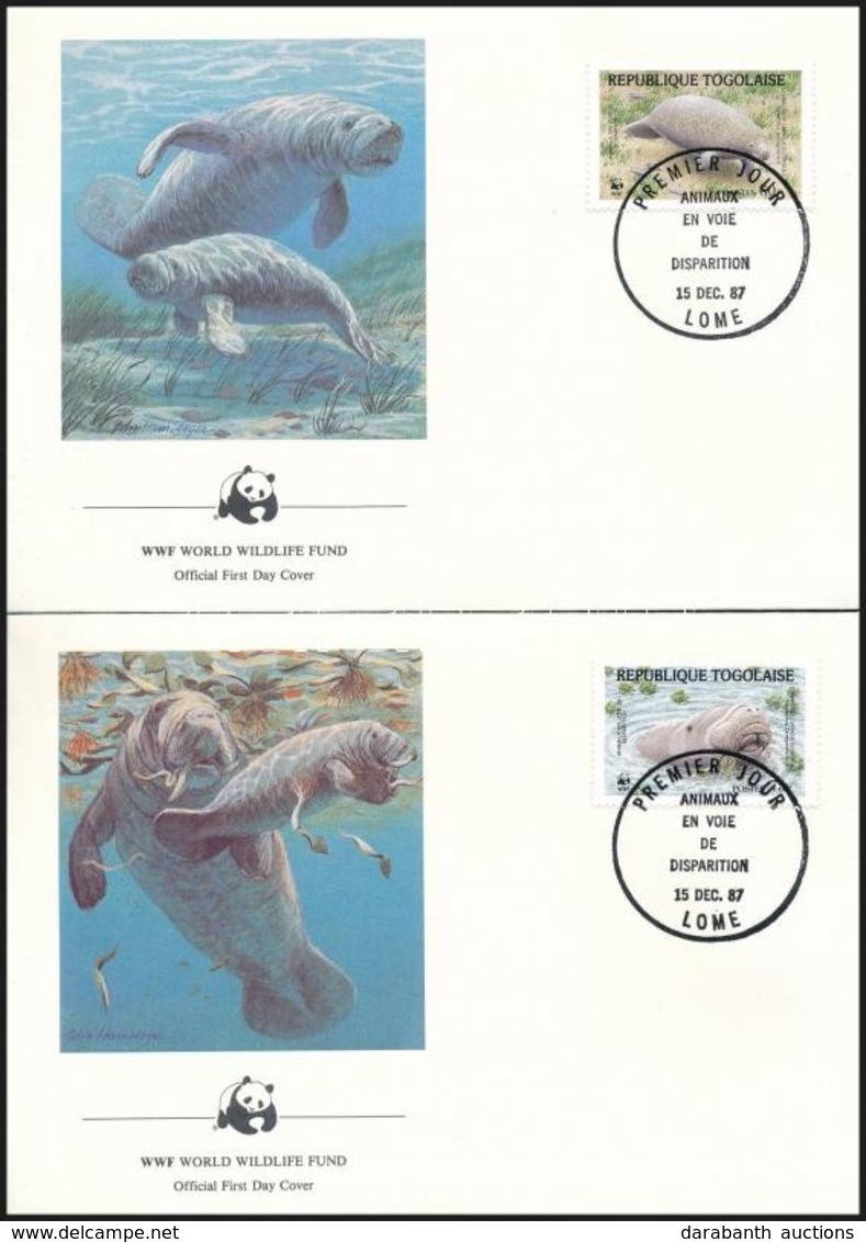 1987 WWF: Tengeri Tehén Sor Mi 2042-2045 4 Db FDC-n - Other & Unclassified