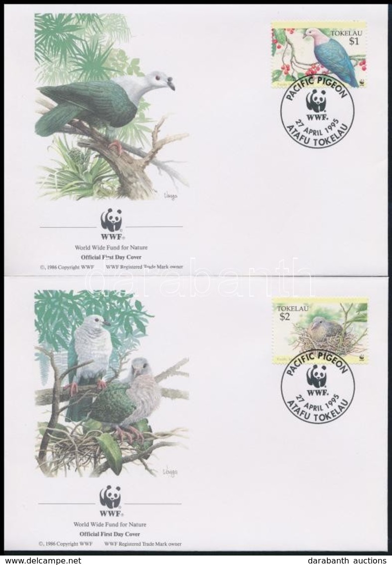 1995 WWF: Bütykős Császárgalamb Sor Mi 210-213 4 FDC-n - Other & Unclassified