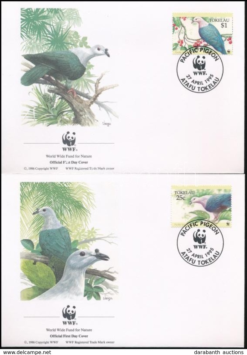 1995 WWF: Bütykős Császárgalamb Sor Mi 210-213 4 FDC-n - Other & Unclassified