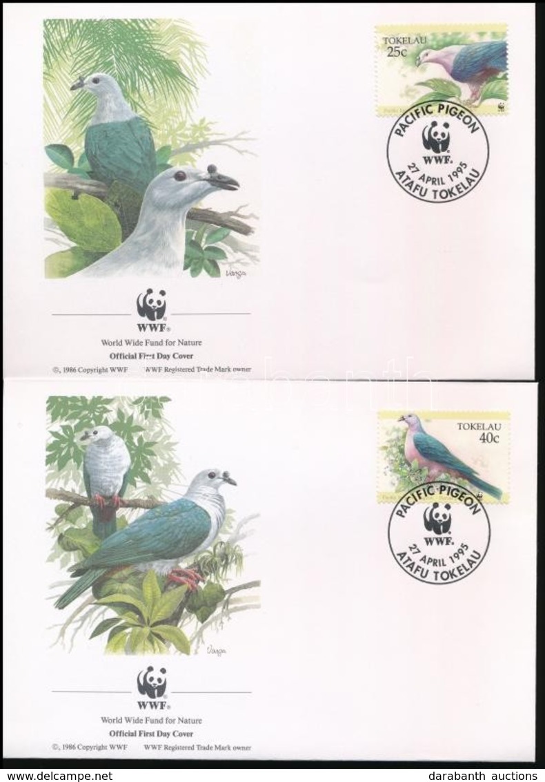 1995 WWF: Bütykős Császárgalamb Sor Mi 210-213 4 FDC-n - Other & Unclassified