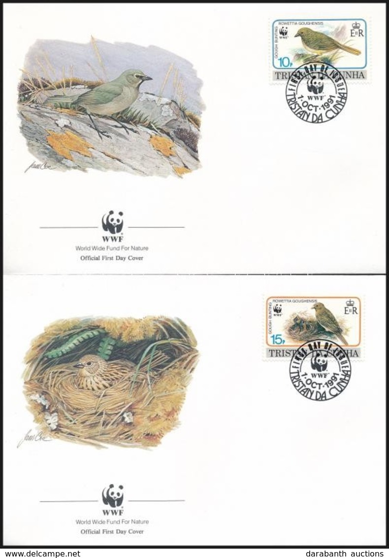 1991 WWF: Madár Sor 4 Db FDC-n Mi 513-516 - Andere & Zonder Classificatie