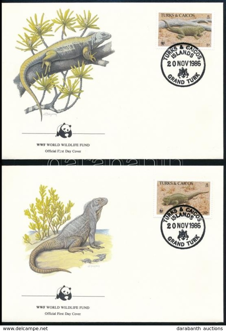 1986 WWF: Leguán Sor Mi 777-780 4 Db FDC-n - Other & Unclassified