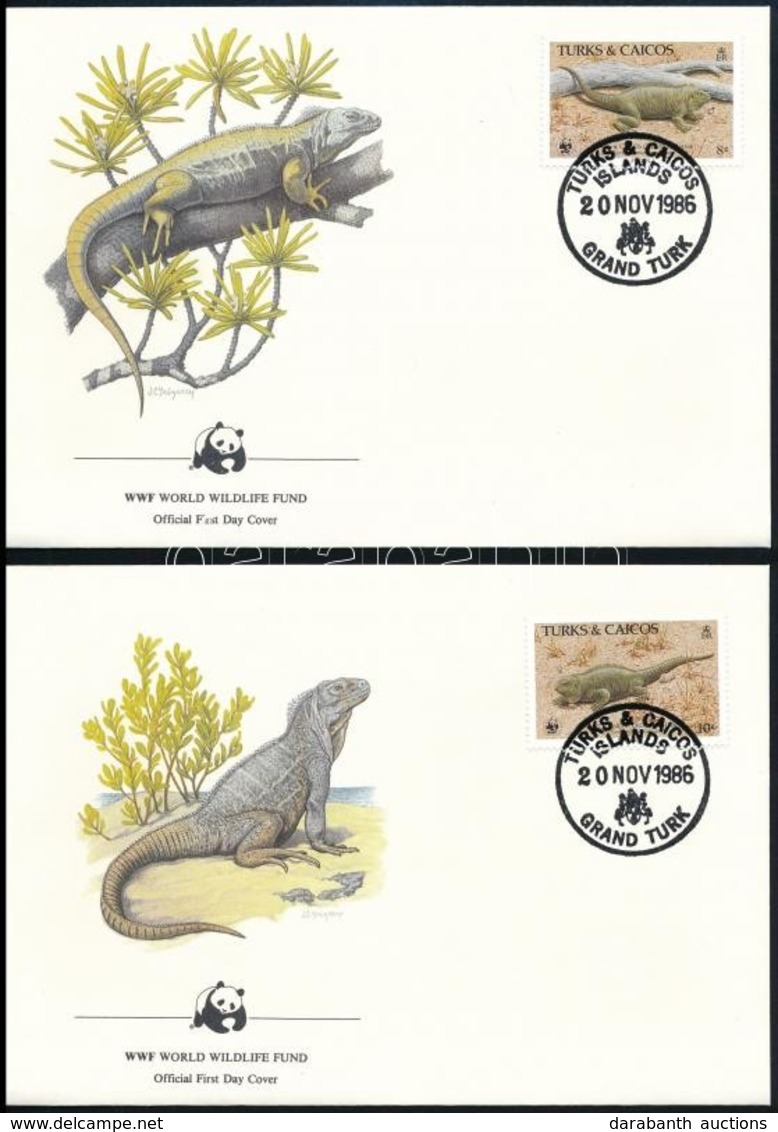 1986 WWF: Leguán Sor Mi 777-780 4 Db FDC-n - Other & Unclassified