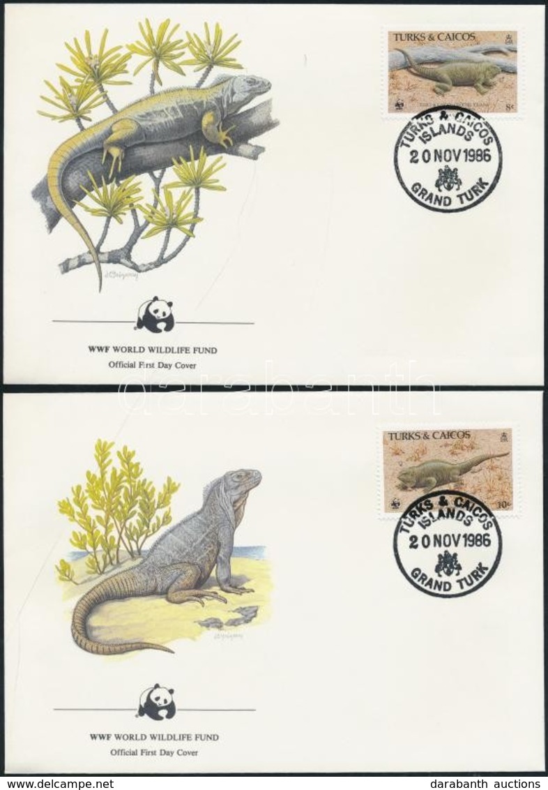 1986 WWF: Orrszarvú Leguán Sor Mi 777-780 4 Db FDC-n - Other & Unclassified