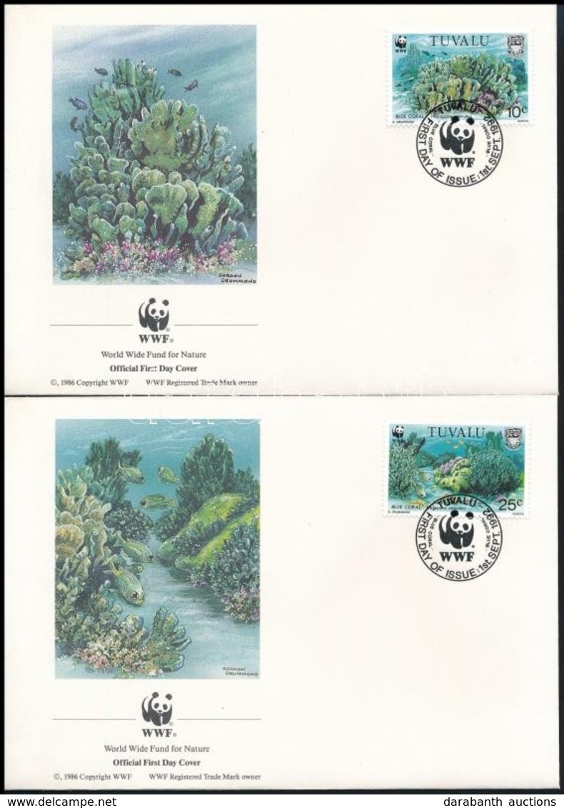 1992 WWF: Kék Korall Sor Mi 638-641 4 Db FDC-n - Other & Unclassified