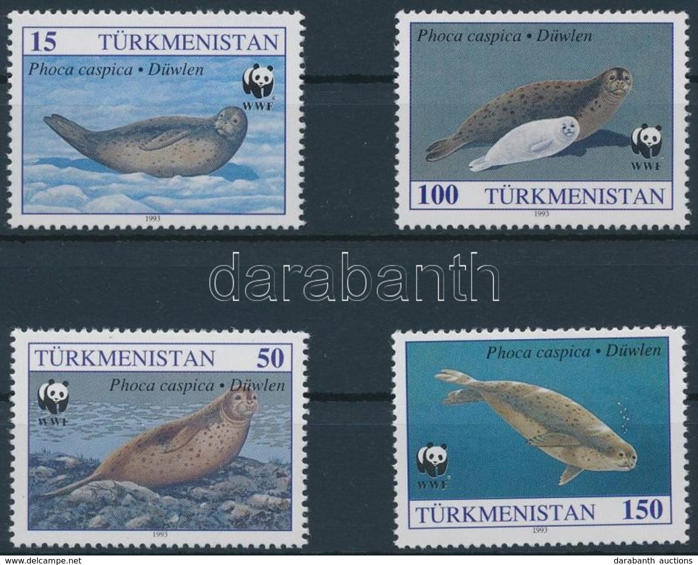 ** 1993 WWF: Fókák Mi 30, 32-34 + 4 Db FDC - Other & Unclassified