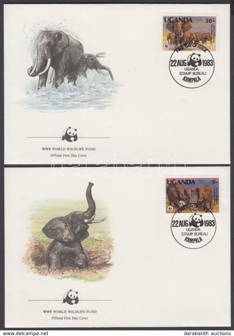 1983 WWF Afrikai Elefánt Sor Mi 361 A - 364 A 4 FDC - Other & Unclassified