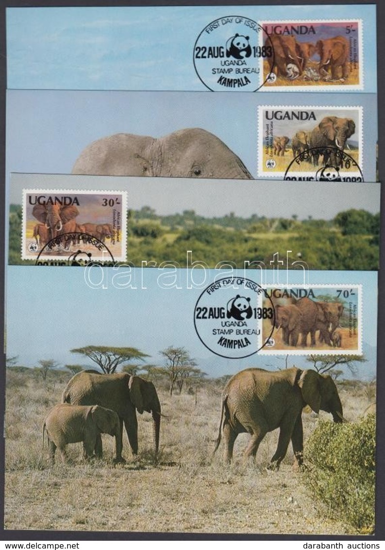 1983 WWF Afrikai Elefánt Sor Mi 361A - 364A 4 CM - Autres & Non Classés