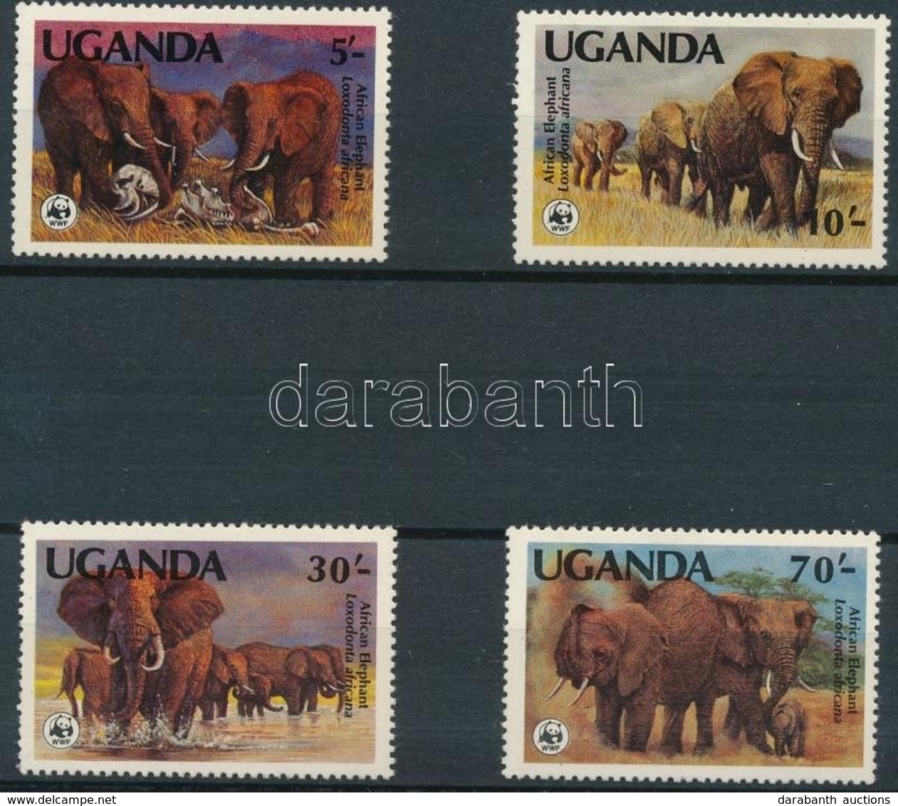 ** 1983 WWF: Afrikai Elefánt (I.) Sor Mi 361-364 A - Otros & Sin Clasificación