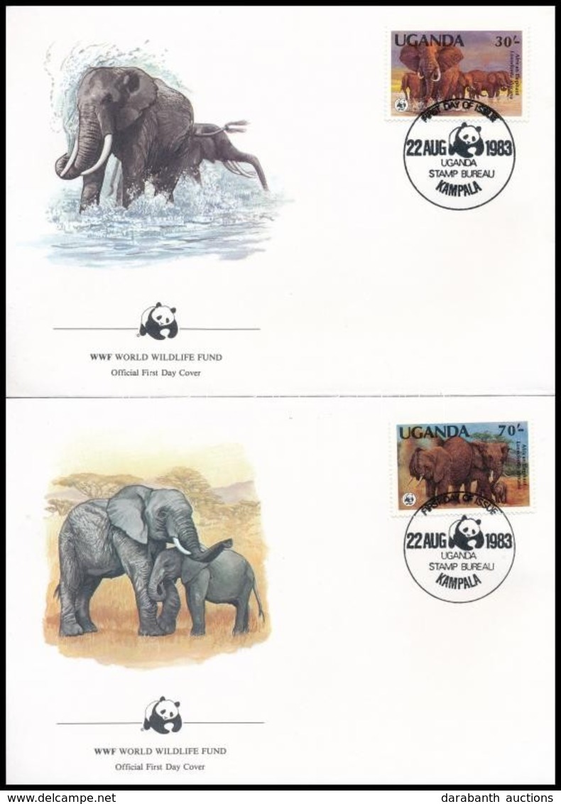 1983 WWF: Afrikai Elefánt Sor 4 Db FDC-n Mi 361 A-364 A - Other & Unclassified