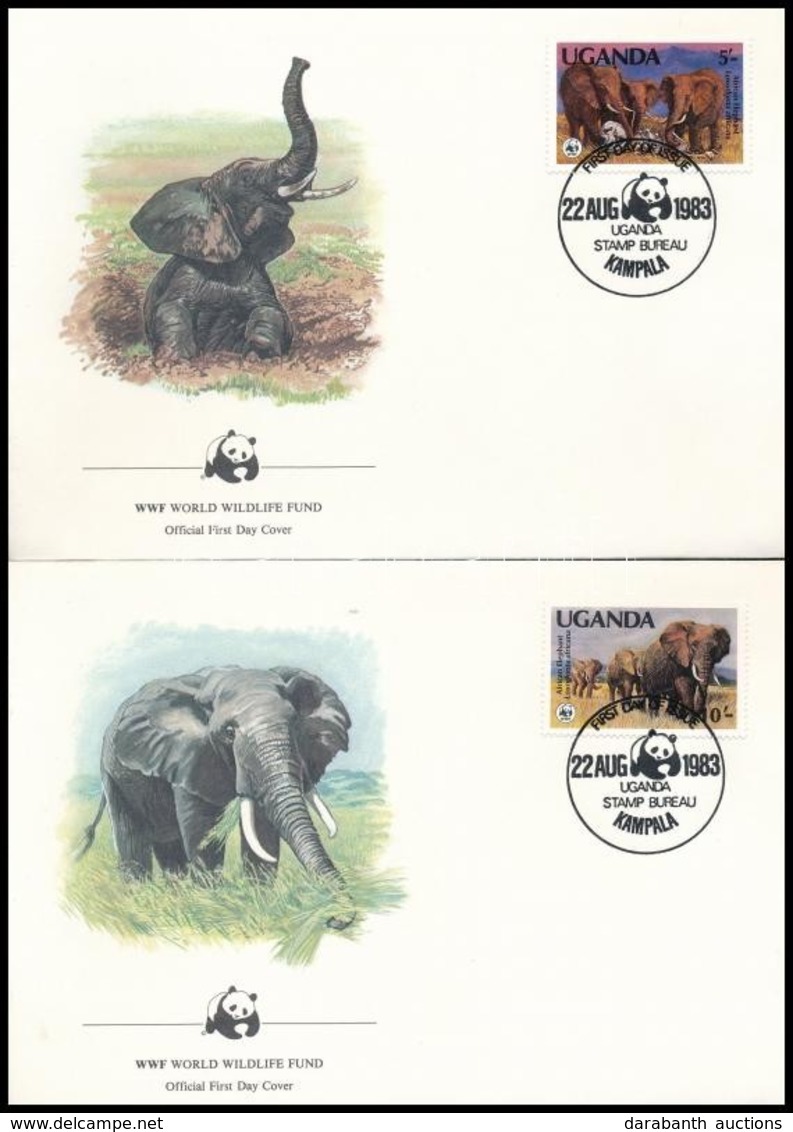 1983 WWF: Afrikai Elefánt Sor 4 Db FDC-n Mi 361 A-364 A - Other & Unclassified