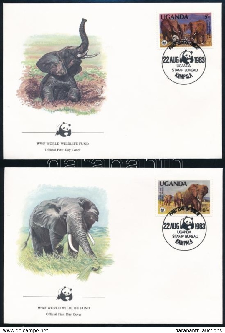 1983 WWF: Afrikai Elefánt Sor 4 FDC-n Mi 361 A-364 A - Autres & Non Classés