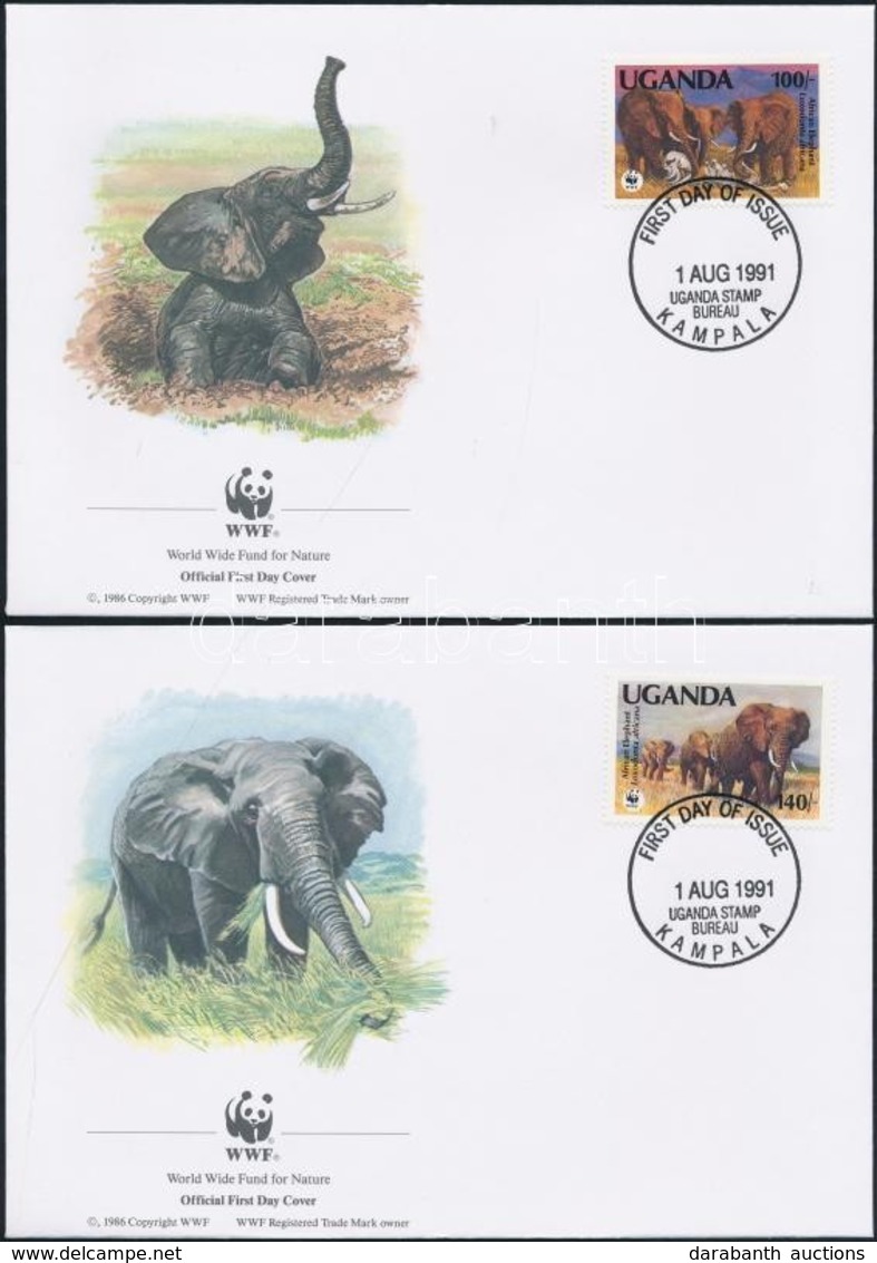 1983 WWF: Afrikai Elefánt Sor Mi 361-364 4 Db FDC-n - Other & Unclassified