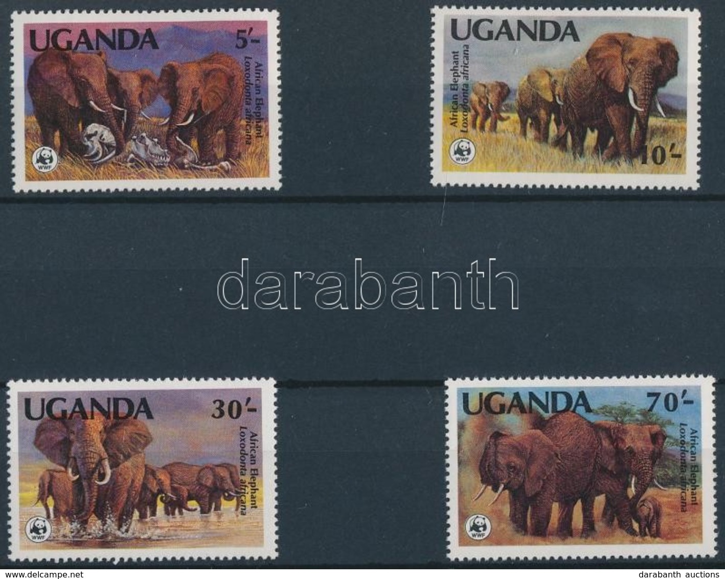 ** 1983 WWF: Afrikai Elefánt Sor Mi 361-364 A - Other & Unclassified