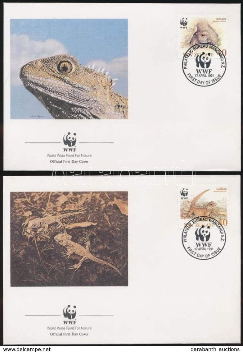 ** 1991 WWF Gyíkok Sor + A Sor 4 FDC-n Mi 1160-1163 - Other & Unclassified