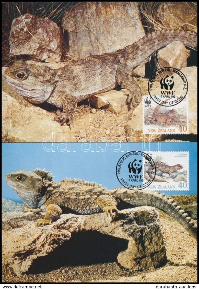 1991 WWF: Gyík Sor Mi 1160-1163 4 Db CM-en - Other & Unclassified